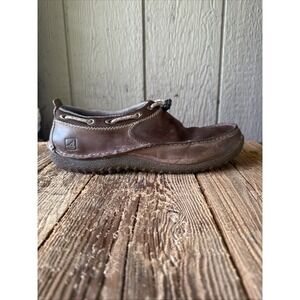 Sperry Top Sider Men's Authentic Original 2-Eye Leather Boat Shoes Brown 9.5 M